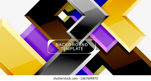 Glossy arrows background, vector illustration
