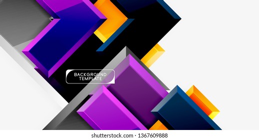 Glossy arrows background, vector illustration