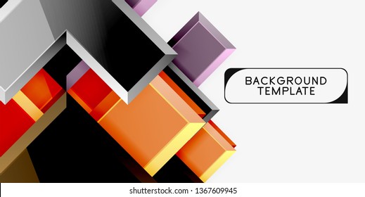 Glossy arrows background, vector illustration