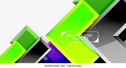 Glossy arrows background, vector illustration