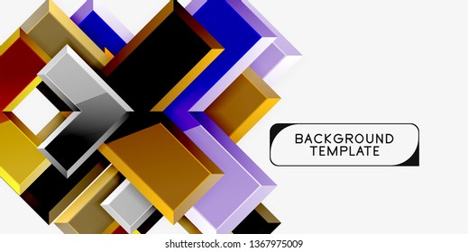 Glossy arrows background, vector illustration