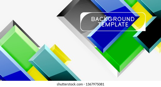Glossy arrows background, vector illustration
