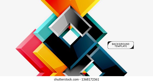 Glossy arrows background, vector illustration