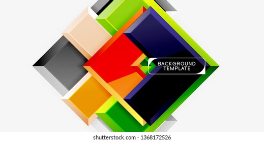 Glossy arrows background, vector illustration