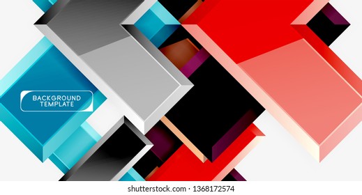Glossy arrows background, vector illustration