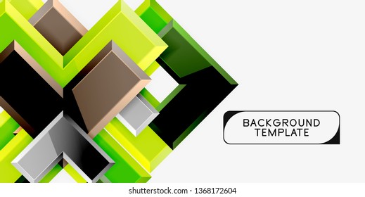Glossy arrows background, vector illustration