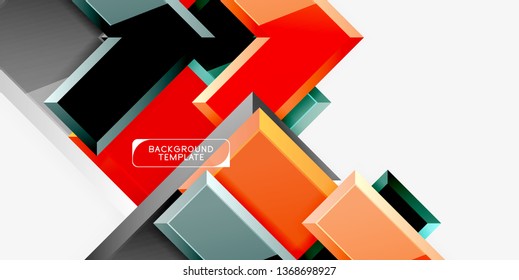 Glossy arrows background, vector illustration
