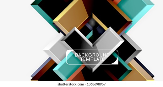 Glossy arrows background, vector illustration