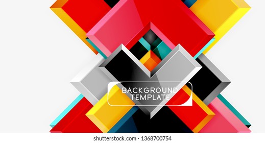 Glossy arrows background, vector illustration