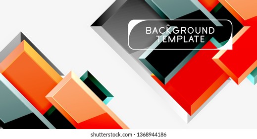 Glossy arrows background, vector illustration