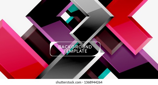 Glossy arrows background, vector illustration