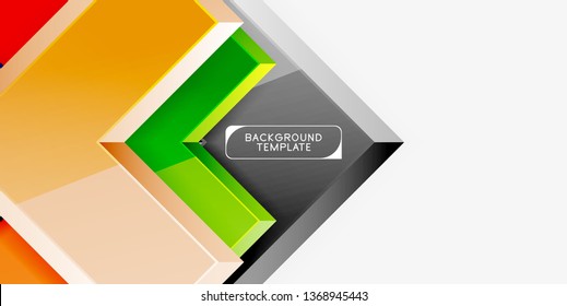 Glossy arrows background, vector illustration