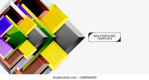 Glossy arrows background, vector illustration