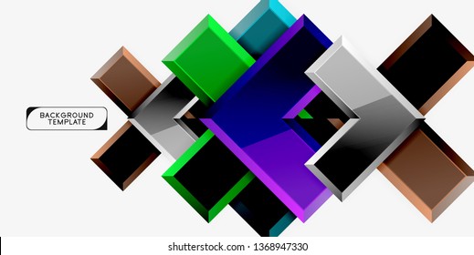 Glossy arrows background, vector illustration