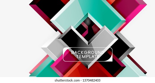 Glossy arrows background, vector illustration