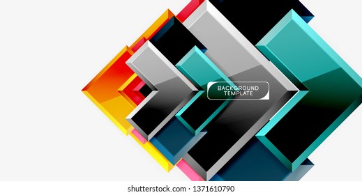 Glossy arrows background, vector illustration