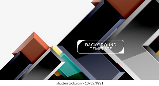 Glossy arrows background, vector illustration
