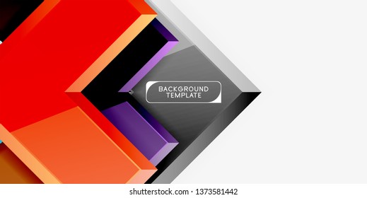 Glossy arrows background, vector illustration