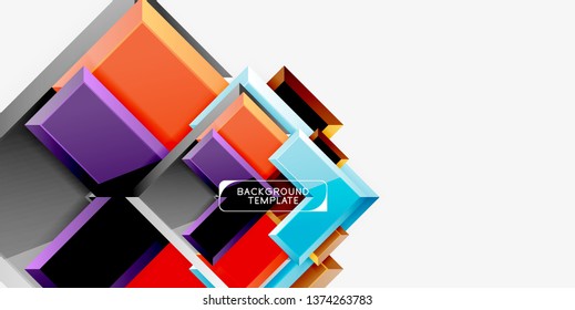 Glossy arrows background, vector illustration