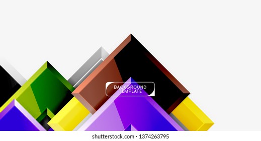 Glossy arrows background, vector illustration