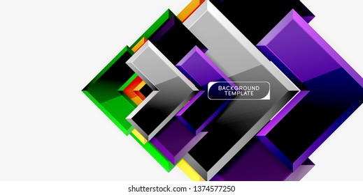 Glossy arrows background, vector illustration