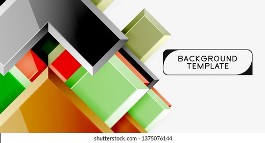 Glossy arrows background, vector illustration