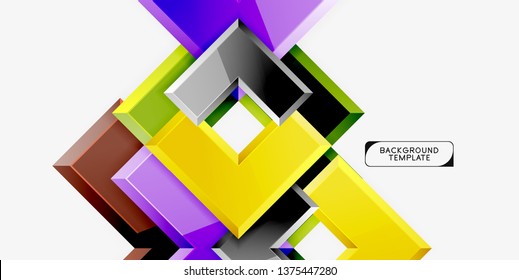 Glossy arrows background, vector illustration
