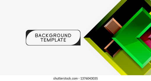 Glossy arrows background, vector illustration