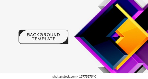 Glossy arrows background, vector illustration