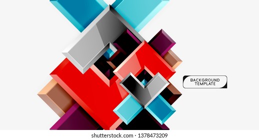 Glossy arrows background, vector illustration