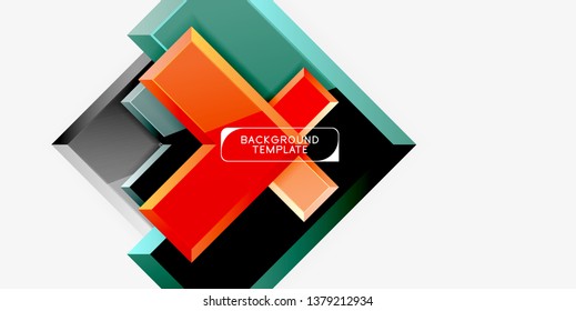 Glossy arrows background, vector illustration