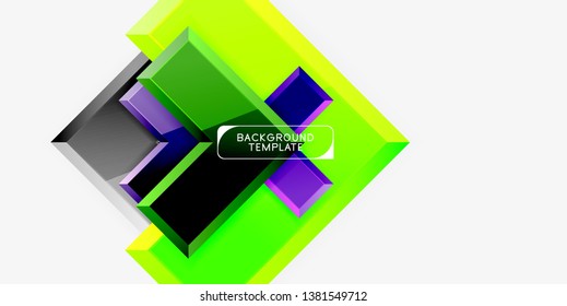 Glossy arrows background, vector illustration