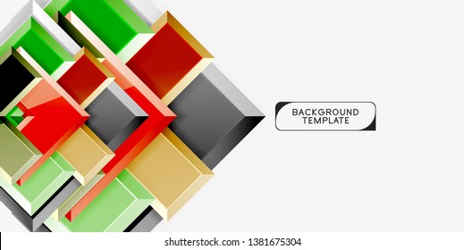 Glossy arrows background, vector illustration