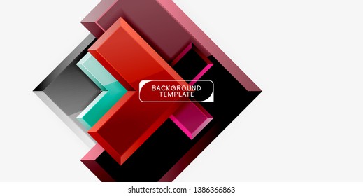 Glossy arrows background, vector illustration