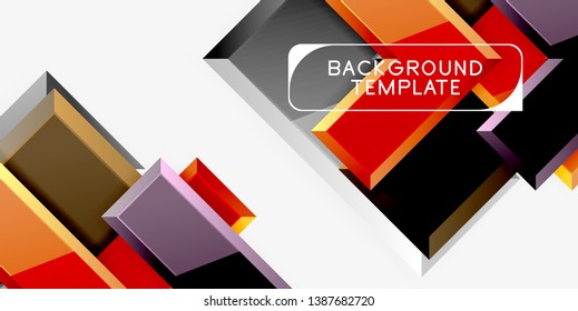 Glossy arrows background, vector illustration