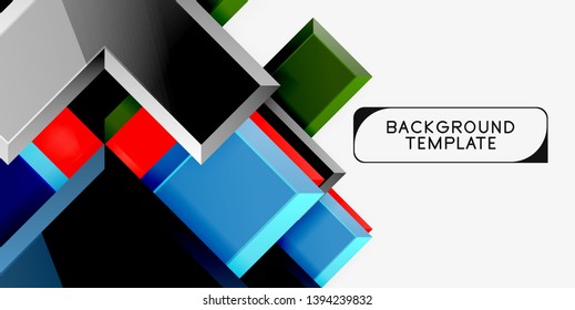 Glossy arrows background, vector illustration