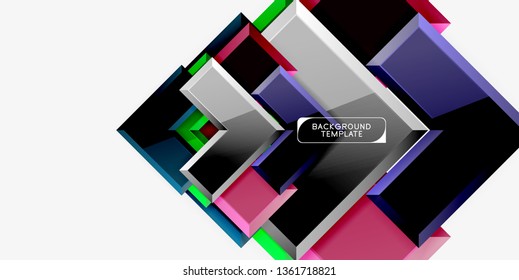 Flechas de brillo fondo geométrico, tecnología vectorial o plantilla de diseño de negocio
