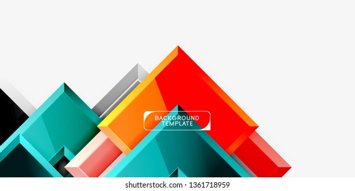 Flechas de brillo fondo geométrico, tecnología vectorial o plantilla de diseño de negocio