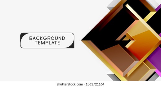 Flechas de brillo fondo geométrico, tecnología vectorial o plantilla de diseño de negocio