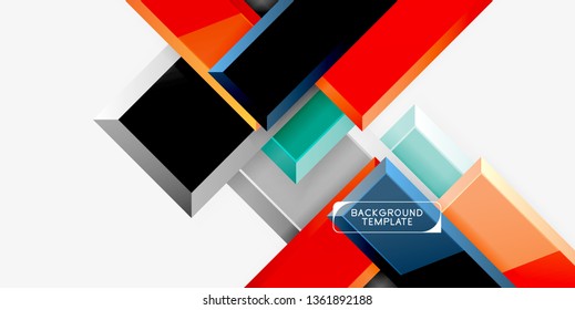Flechas de brillo fondo geométrico, tecnología vectorial o plantilla de diseño de negocio