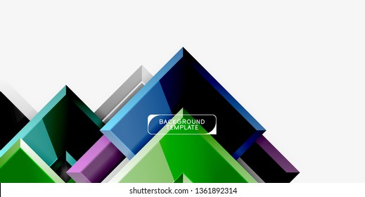 Flechas de brillo fondo geométrico, tecnología vectorial o plantilla de diseño de negocio