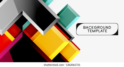Flechas de brillo fondo geométrico, tecnología vectorial o plantilla de diseño de negocio