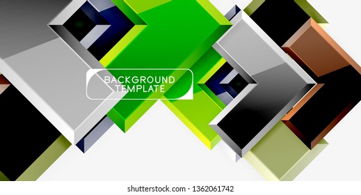 Flechas de brillo fondo geométrico, tecnología vectorial o plantilla de diseño de negocio