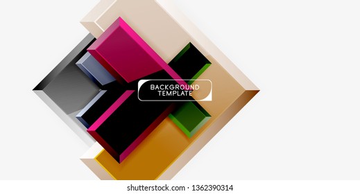 Flechas de brillo fondo geométrico, tecnología vectorial o plantilla de diseño de negocio