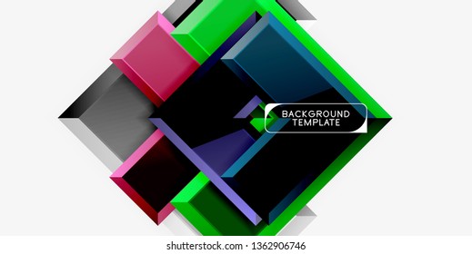 Glossy-Pfeile, geometrischer Hintergrund, Vektorgrafik- oder Geschäftsdesign-Vorlage