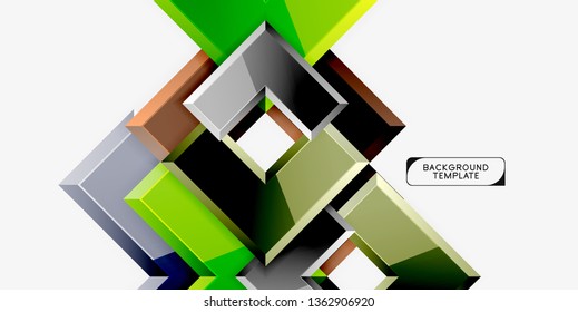 Flechas de brillo fondo geométrico, tecnología vectorial o plantilla de diseño de negocio