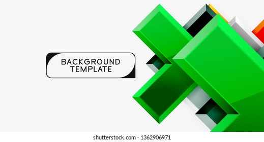 Glossy arrows geometric background, vector techno or business design template
