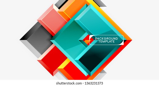Flechas de brillo fondo geométrico, tecnología vectorial o plantilla de diseño de negocio