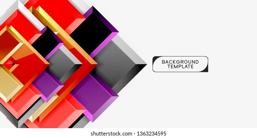 Glossy-Pfeile, geometrischer Hintergrund, Vektorgrafik- oder Geschäftsdesign-Vorlage