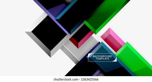 Flechas de brillo fondo geométrico, tecnología vectorial o plantilla de diseño de negocio